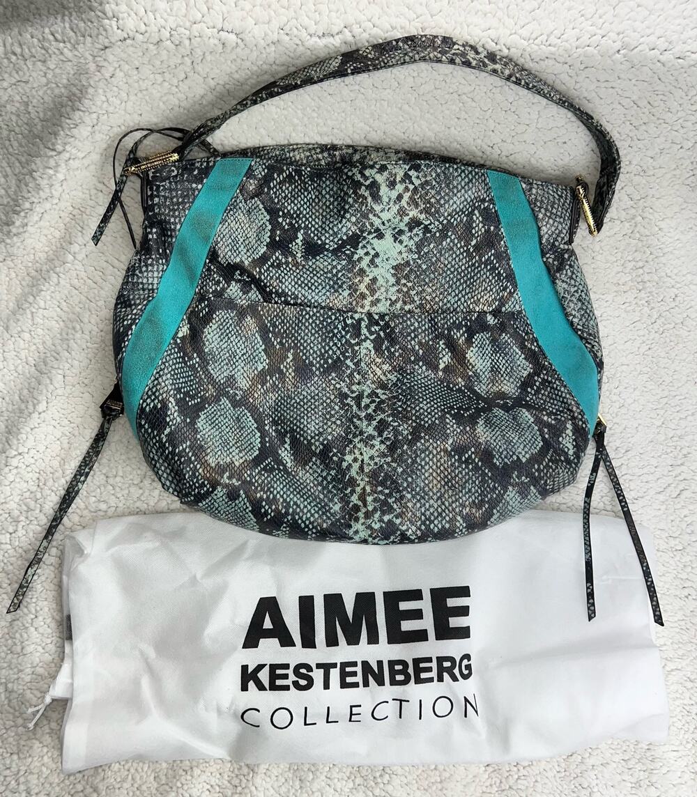 Aimee Kestenberg Pebble Leather & Suede Hobo Tuscany purse